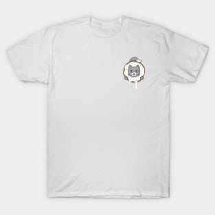 Donut Cat (Small corner design) T-Shirt